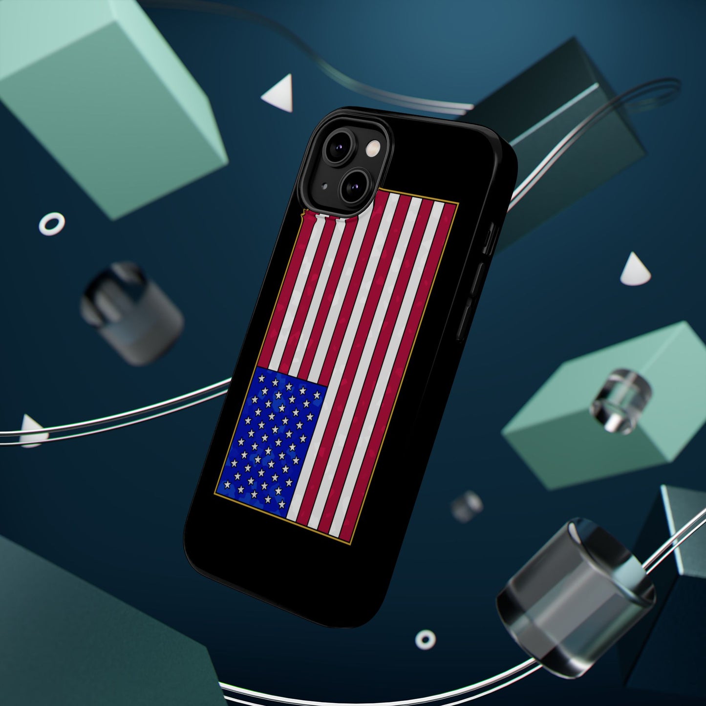 New Glory American Flag (Gold Edge Edition) - Magnetic Phone Case