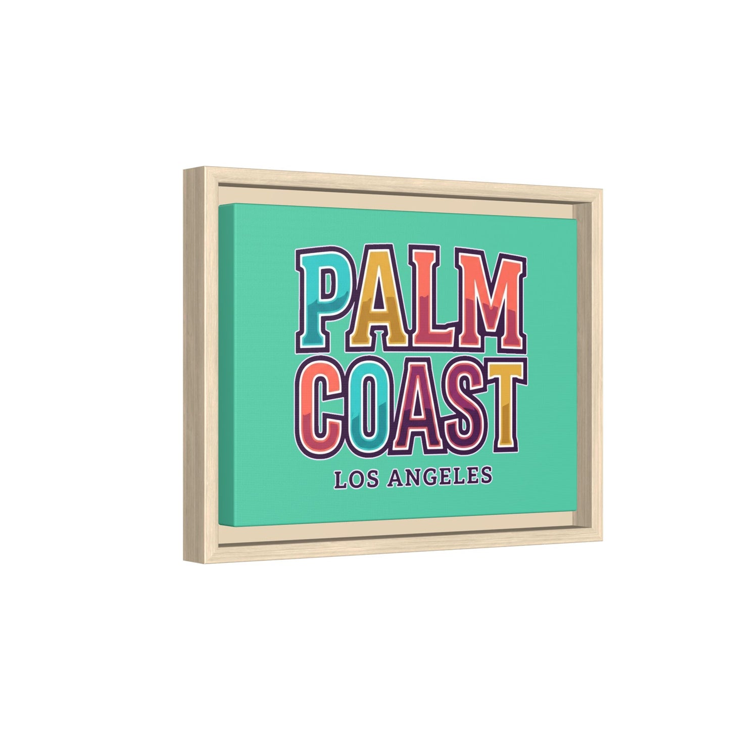 Palm Coast - Los Angeles - Framed Canvas