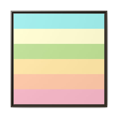 Pastel Stripes - Framed Canvas