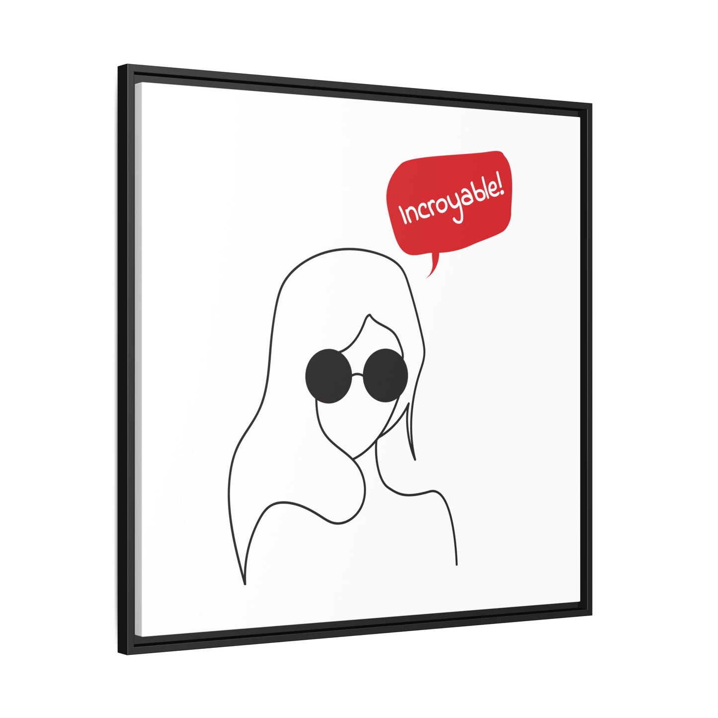 Incroyable Chic Girl - Framed Canvas