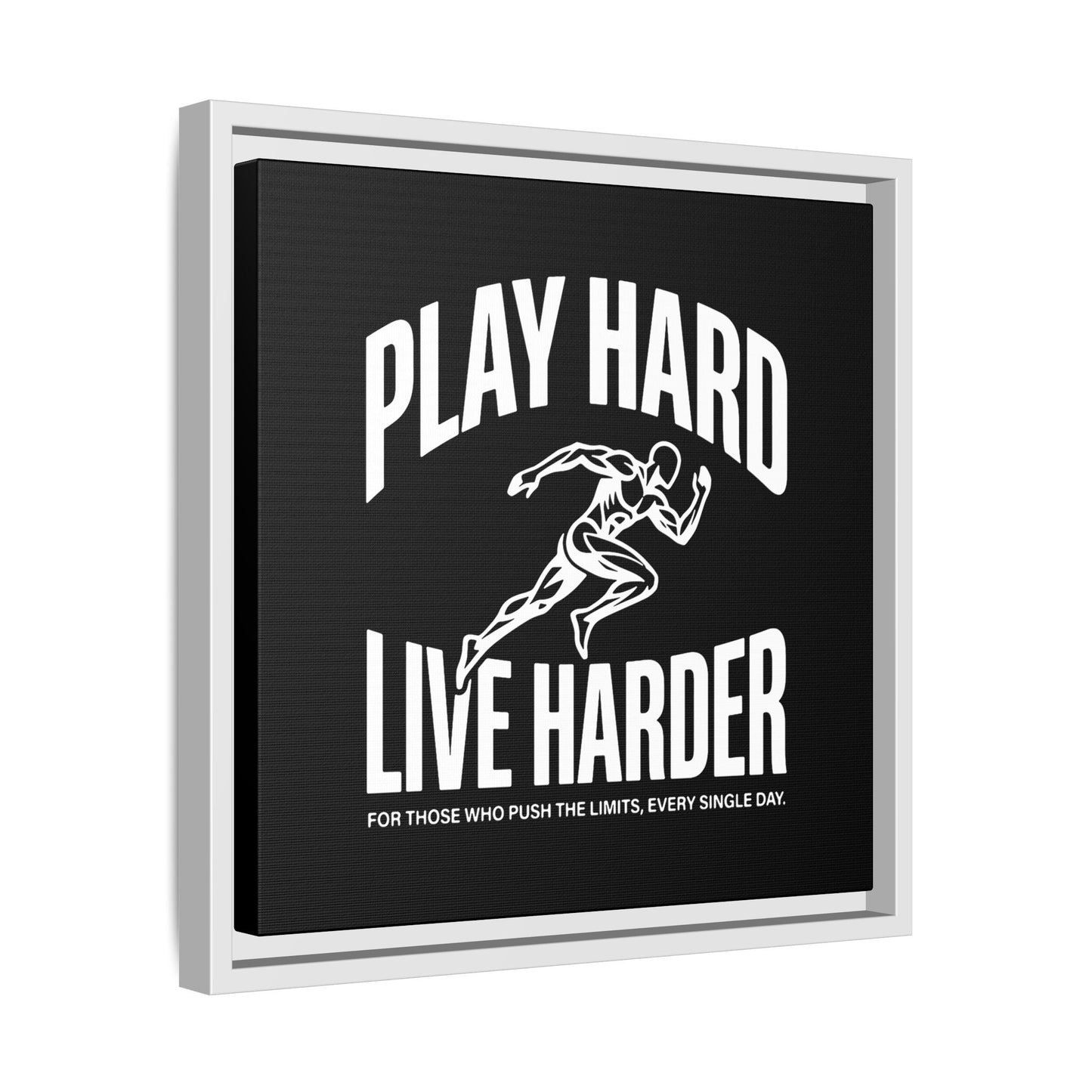 Play Hard / Live Harder - Framed Canvas