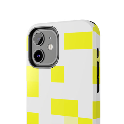 Yellow Pixel Grid -  Phone Case
