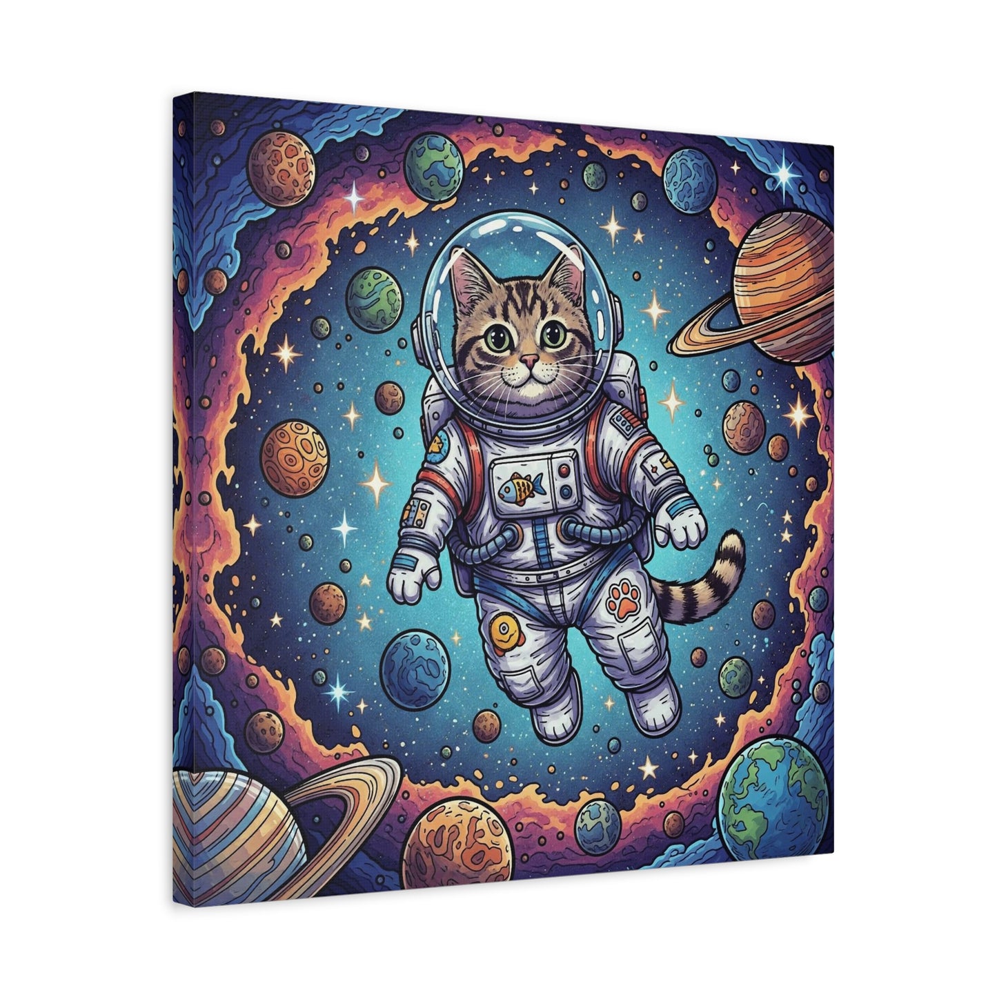 Astronaut Cat - Stretched Canvas
