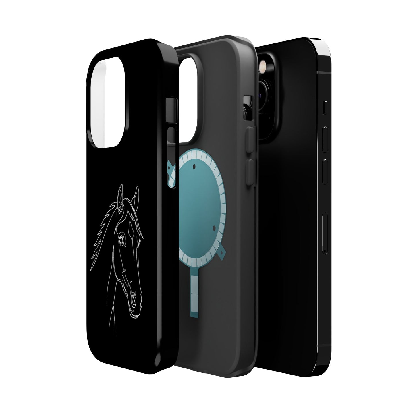 Horse Portrait Sketch - Magnetic Phone Case