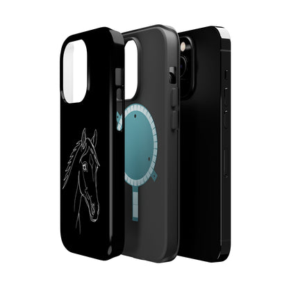 Horse Portrait Sketch - Magnetic Phone Case