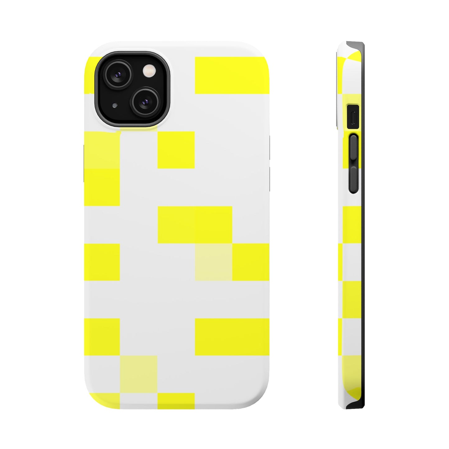 Yellow Pixel Grid -  Magnetic Phone Case