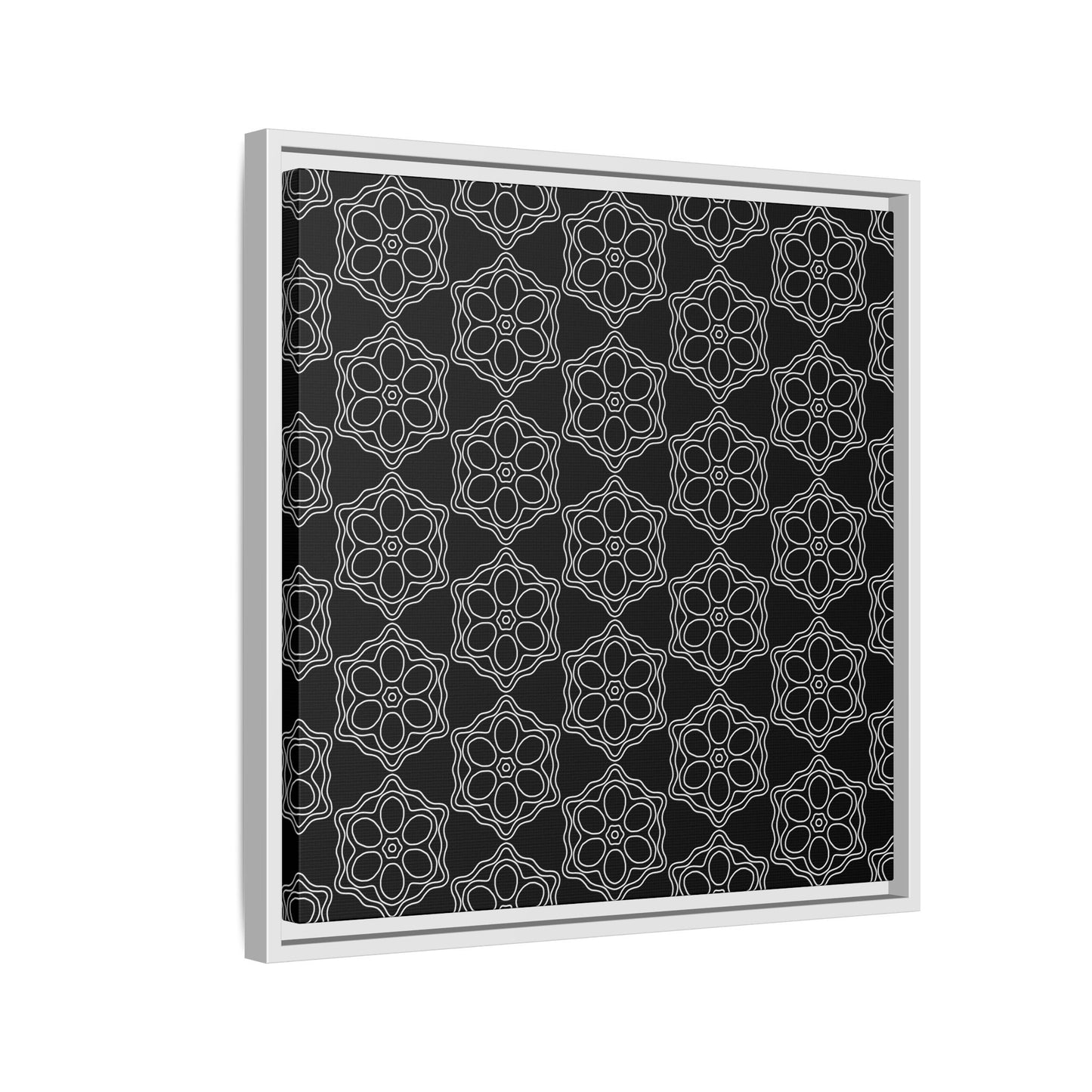 Geometric Sacred Flower - Framed Canvas