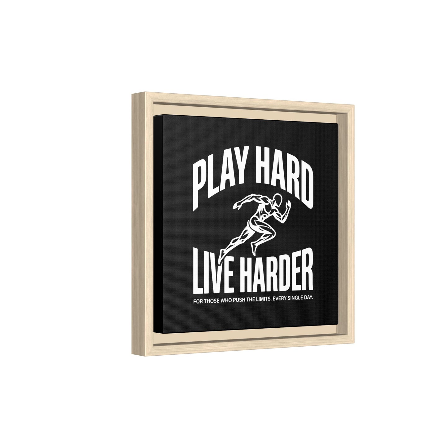 Play Hard / Live Harder - Framed Canvas