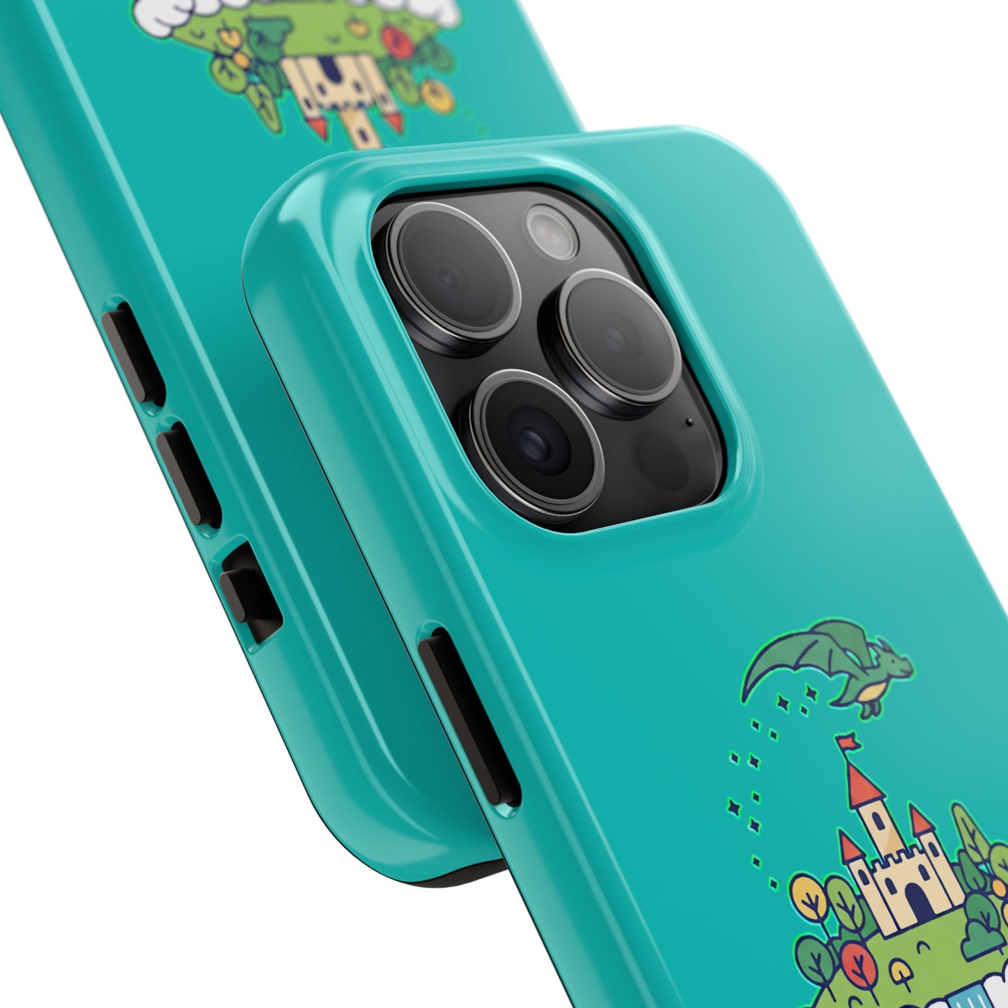 Floating Castle Dragon - Magical Fantasy Island - Phone Case