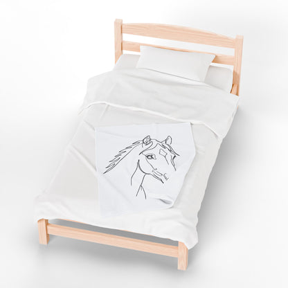 Horse Portrait Sketch - Blanket