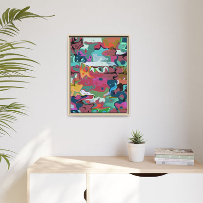 Colorful Abstract Marble - Framed Canvas