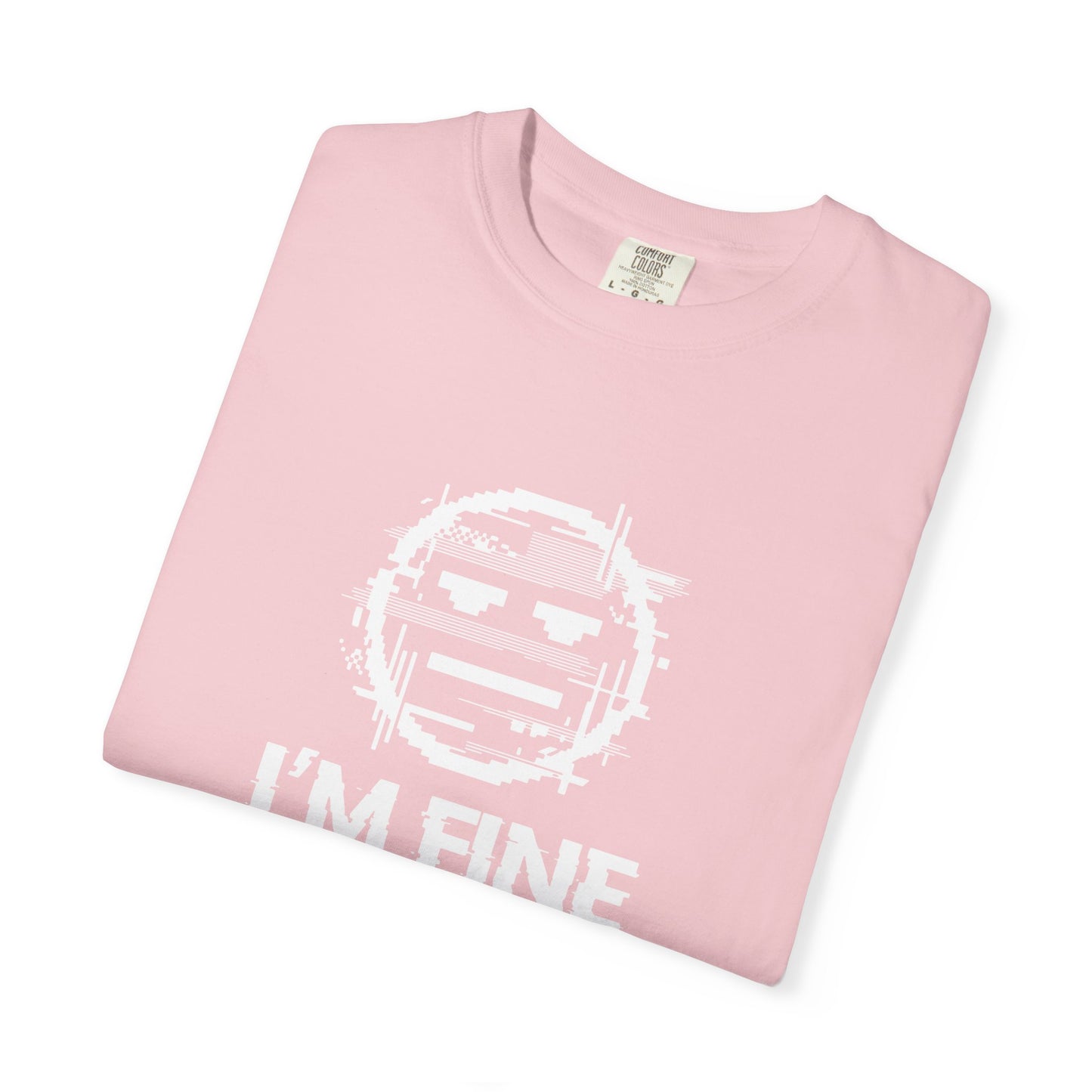 I’m Fine Glitched Smiley - T-Shirt