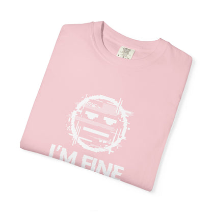 I’m Fine Glitched Smiley - T-Shirt