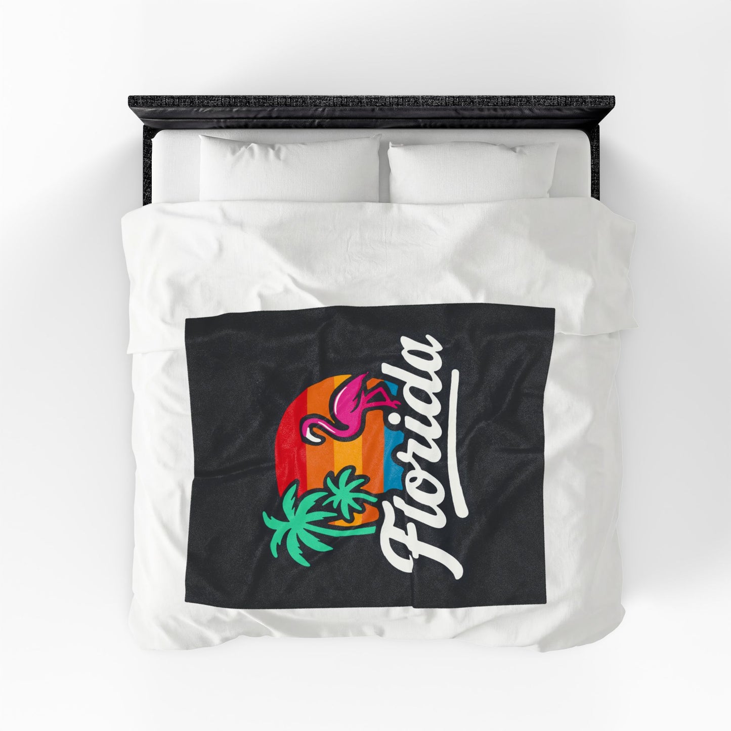Florida Sunset Palm - Plush Blanket
