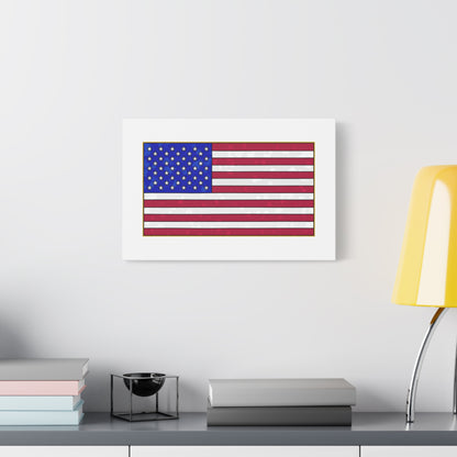 New Glory American Flag (Gold Edge Edition) - Canvas