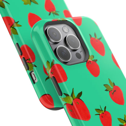 Strawberry Pattern - Magnetic Phone Case