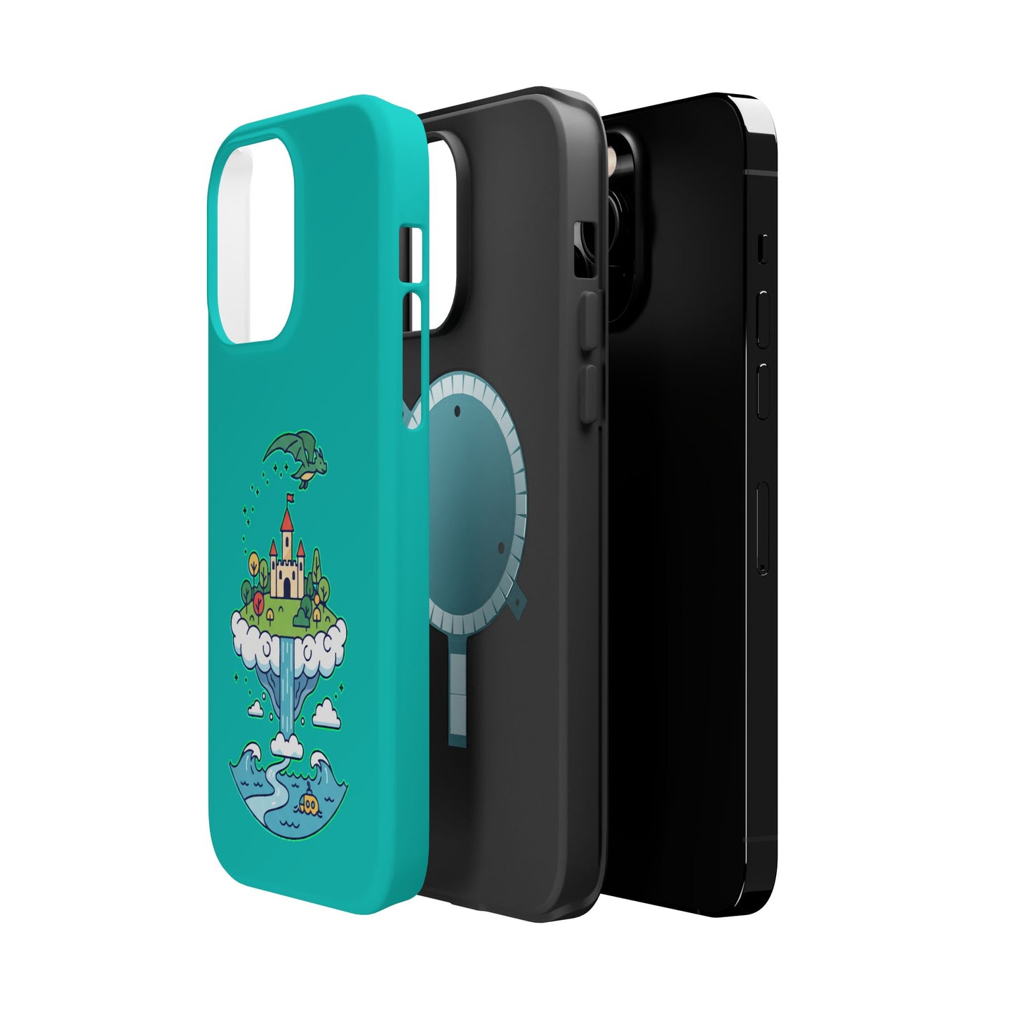 Floating Castle Dragon - Magical Fantasy Island - Magnetic Phone Case