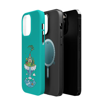 Floating Castle Dragon - Magical Fantasy Island - Magnetic Phone Case