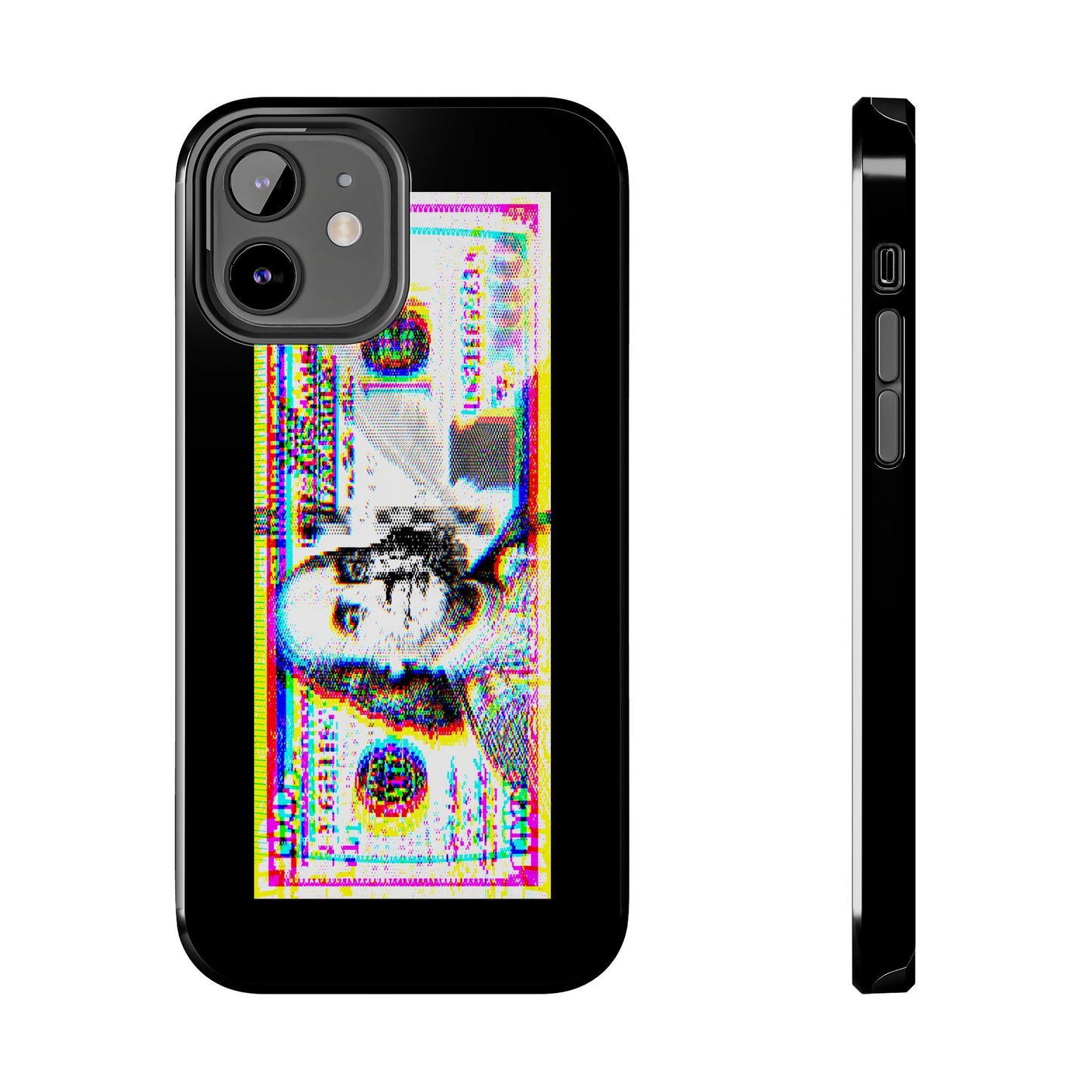 100 Dollars Bill - Neon Color Explosion - Phone Case