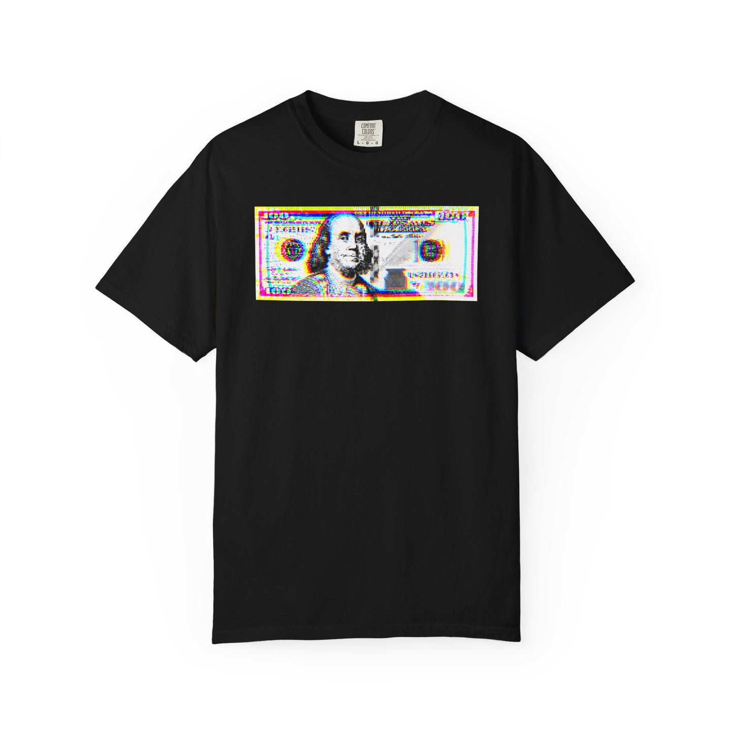 100 Dollars Bill - Neon Color Explosion - T-Shirt