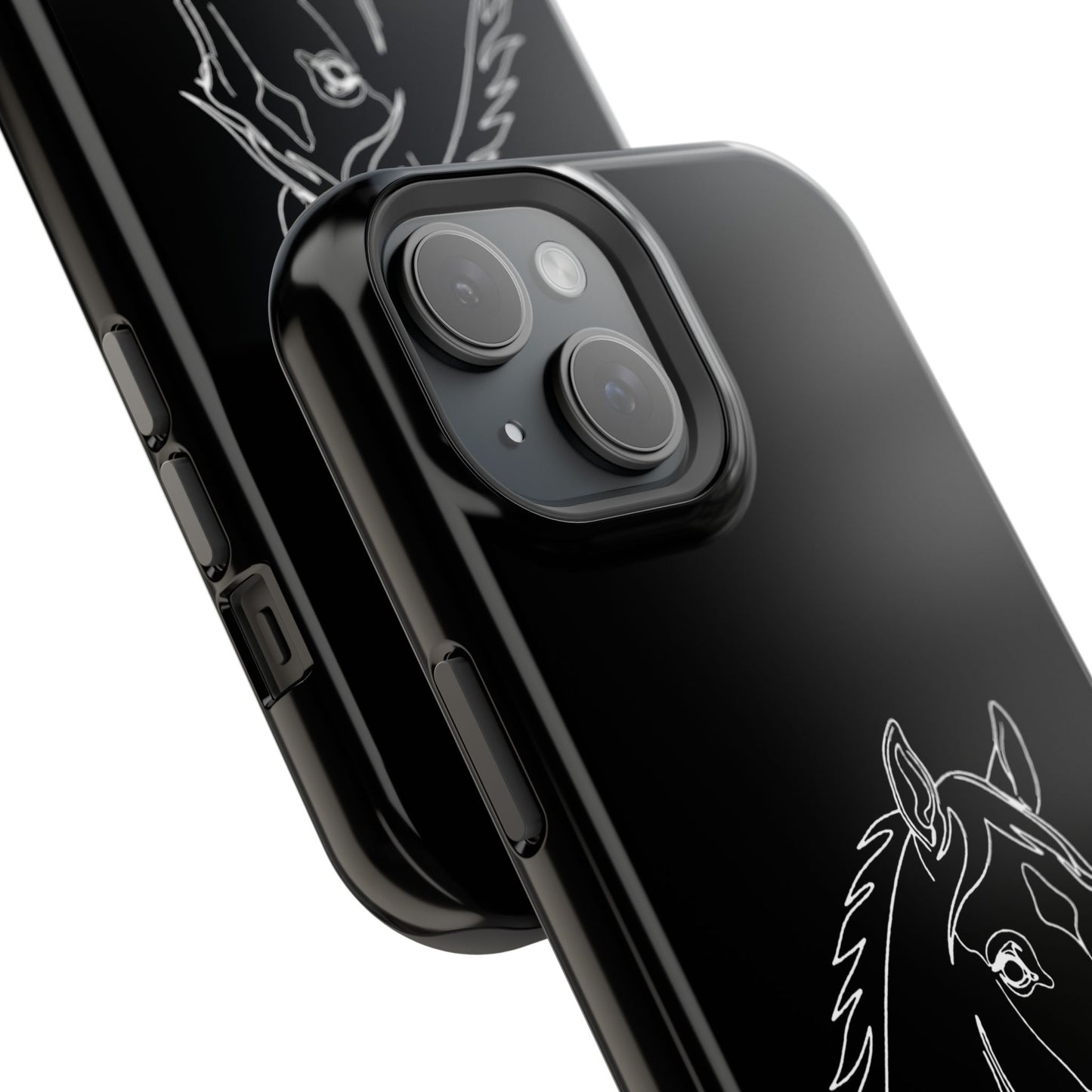 Horse Portrait Sketch - Magnetic Phone Case