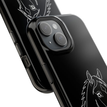Horse Portrait Sketch - Magnetic Phone Case