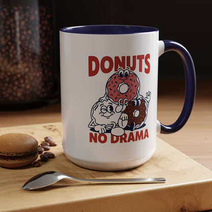 Donuts No Drama - Color Accent Mug