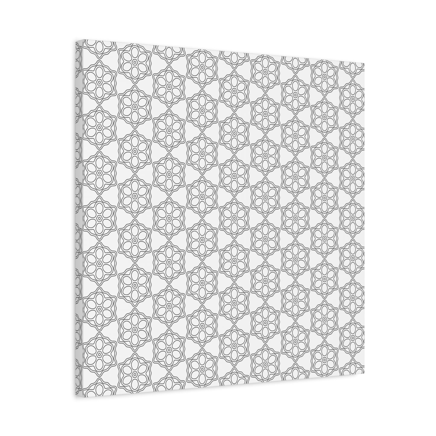 Elegant Geometric Wall Art Canvas, Modern Home Decor, Gray Pattern Stretched Canvas, Minimalist Artwork, Gift for New Home