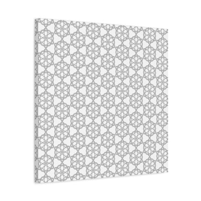 Elegant Geometric Wall Art Canvas, Modern Home Decor, Gray Pattern Stretched Canvas, Minimalist Artwork, Gift for New Home