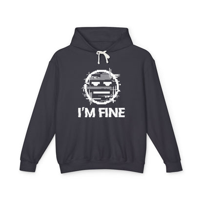 I’m Fine Glitched Smiley - Hoodie