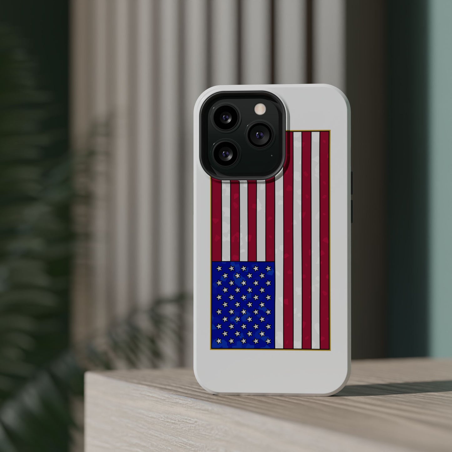 New Glory American Flag (Gold Edge Edition) - Magnetic Phone Case