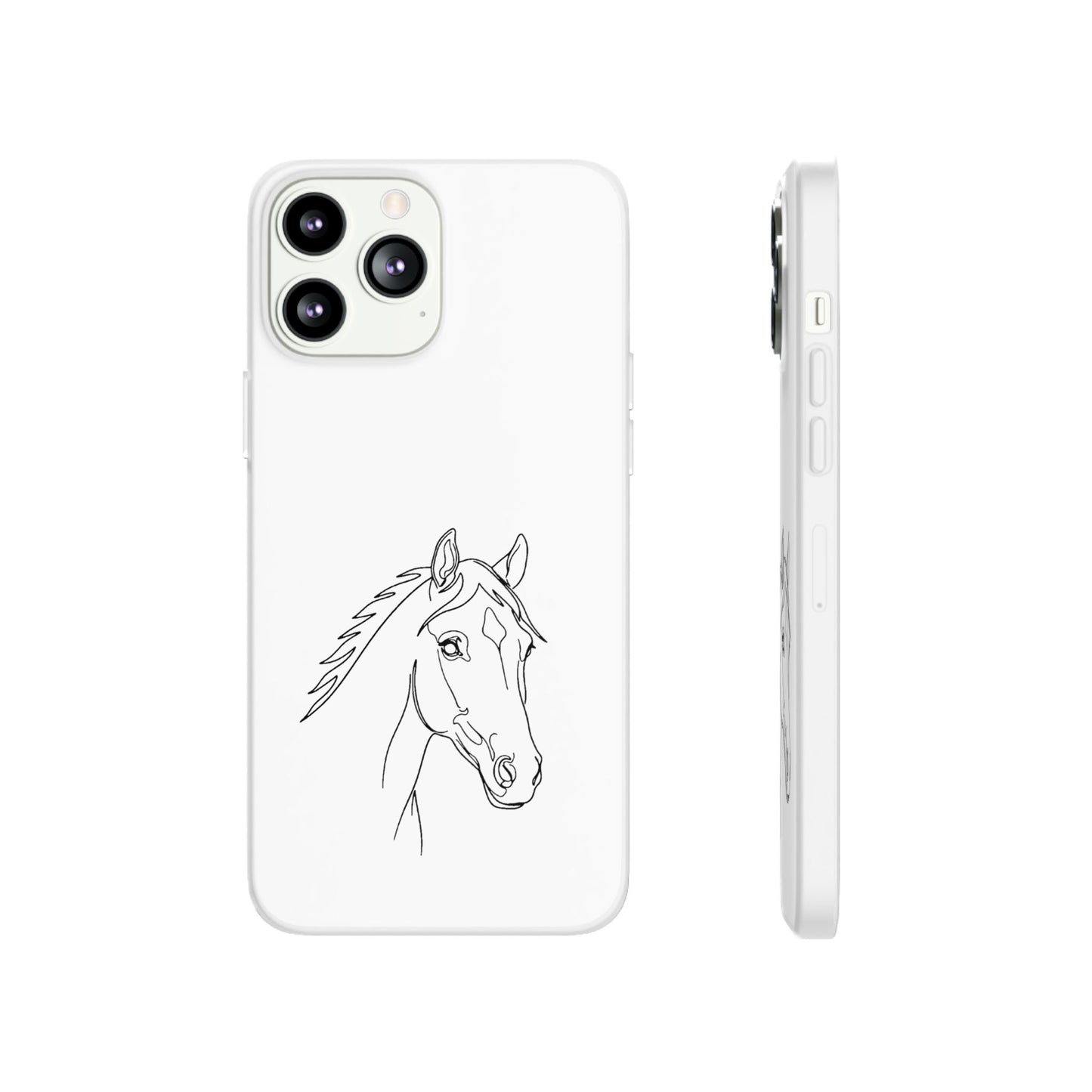 Horse Portrait Sketch - Flexi Phone Case