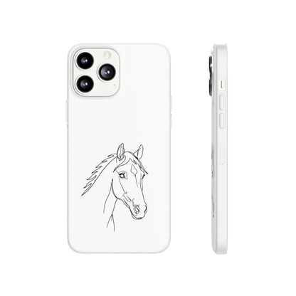 Horse Portrait Sketch - Flexi Phone Case