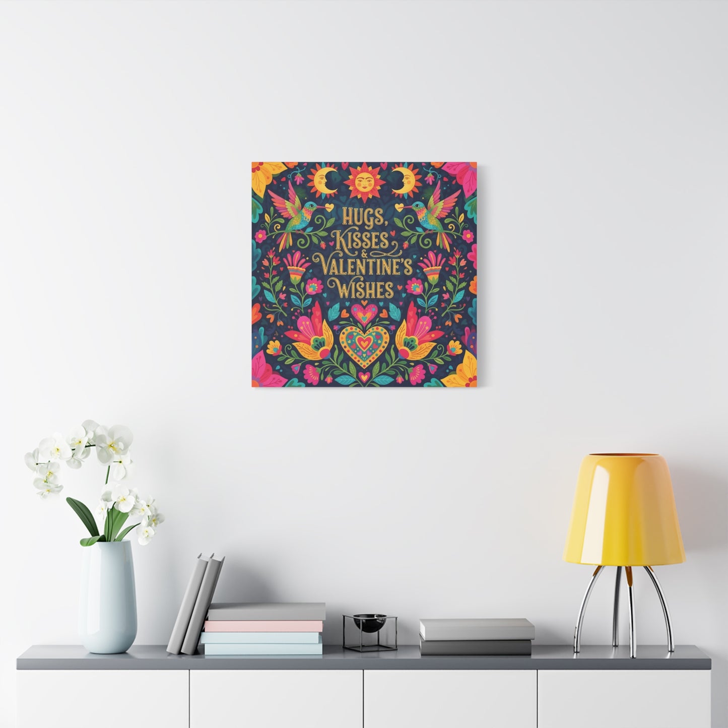 Hugs, Kisses & Valentine's Wishes - Canvas