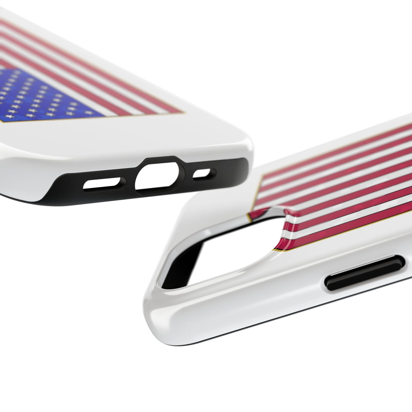 New Glory American Flag (Gold Edge Edition) - Phone Case