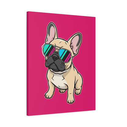 French Bulldog with Sunglasses - Canvas