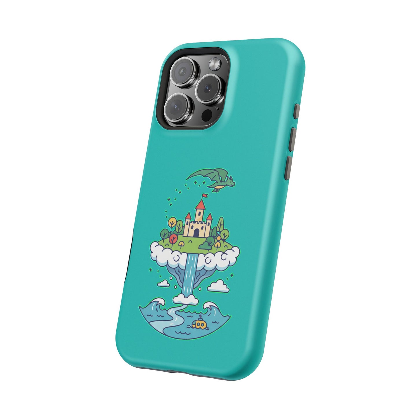 Floating Castle Dragon - Magical Fantasy Island - Magnetic Phone Case