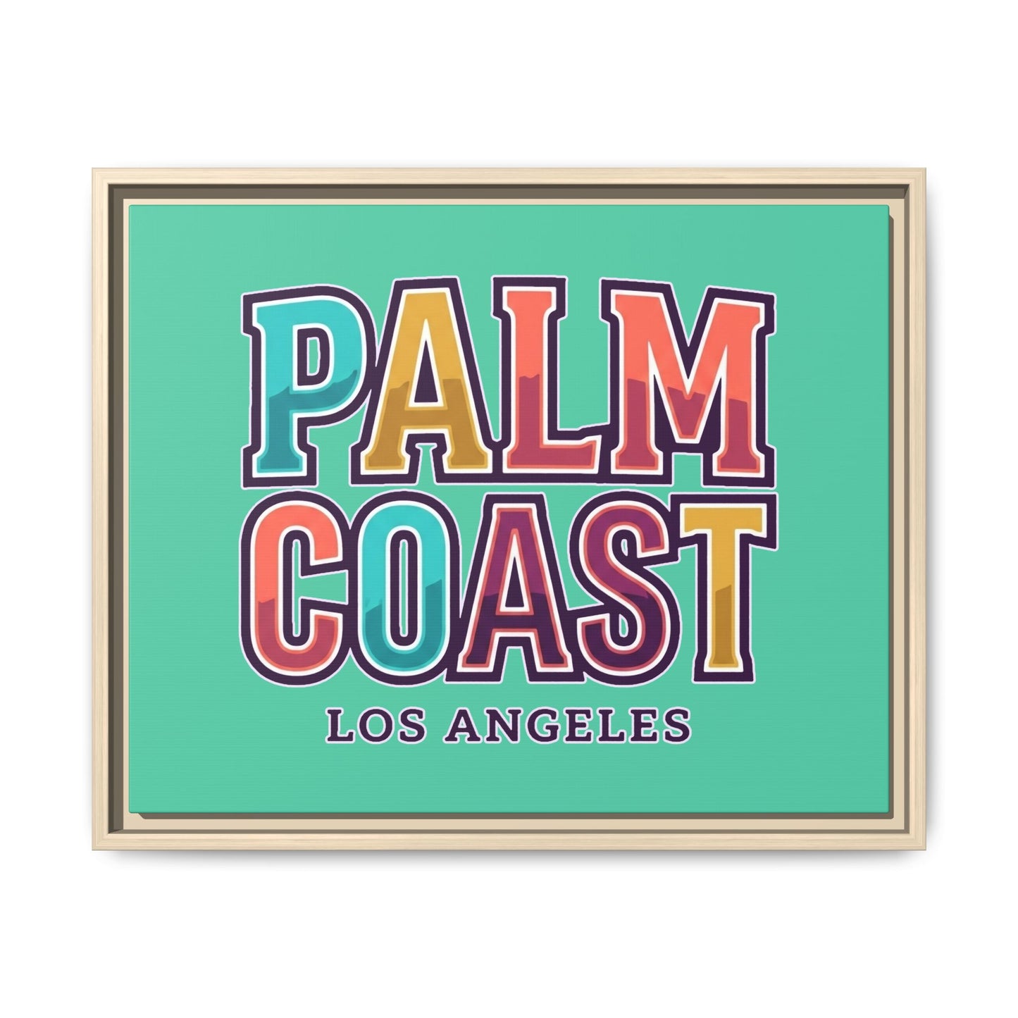 Palm Coast - Los Angeles - Framed Canvas