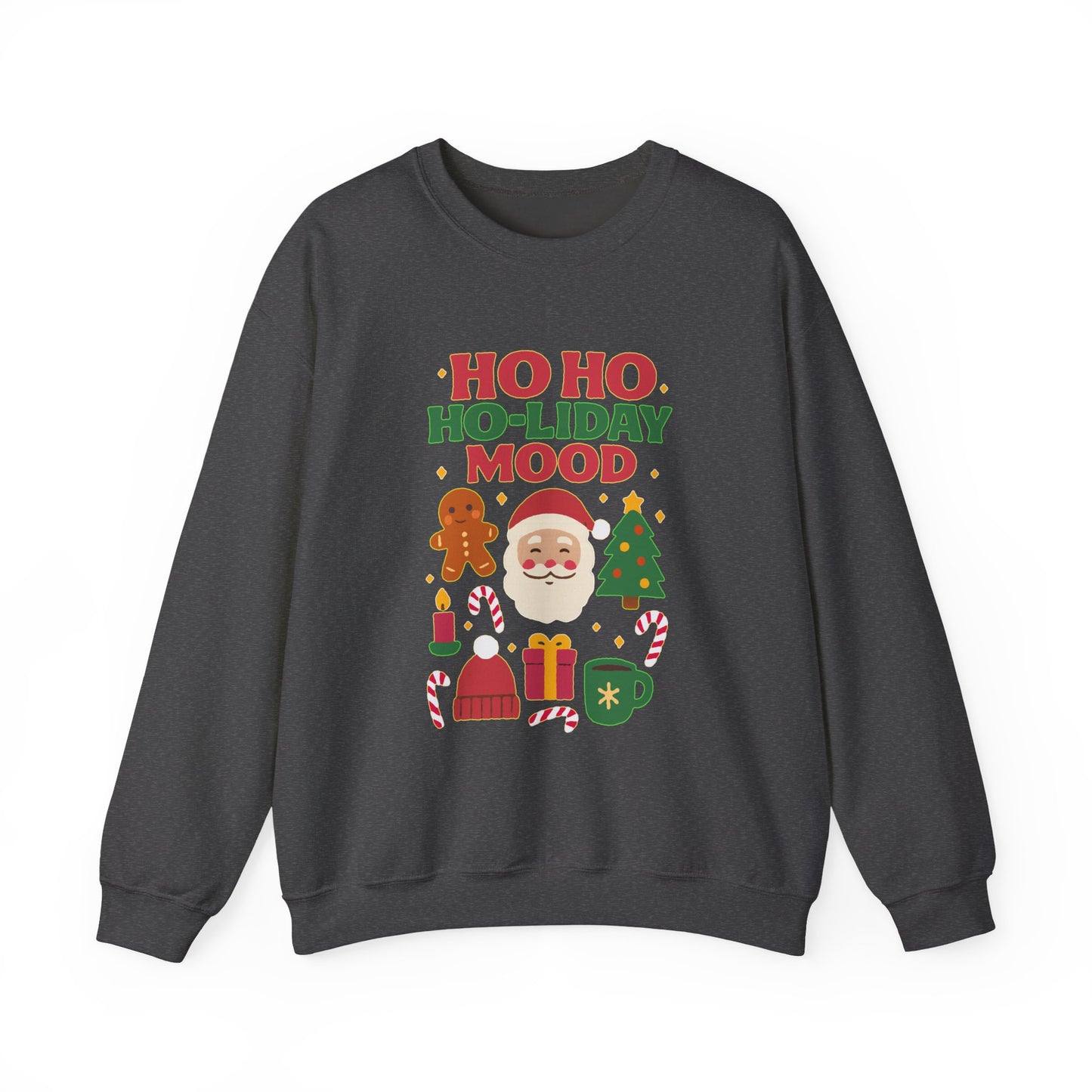 Festive Holiday Sweatshirt, Christmas Crewneck, Cozy Winter Gift, Unisex Sweatshirt, Seasonal Apparel, Ho Ho Ho-liday Mood