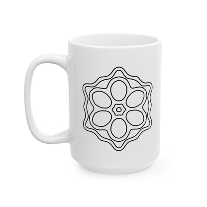 Elegant Monochrome Ceramic Mug, Modern Coffee Cup, Minimalist Tea Mug, Perfect Gift for Housewarmings, Birthdays, or Holidays