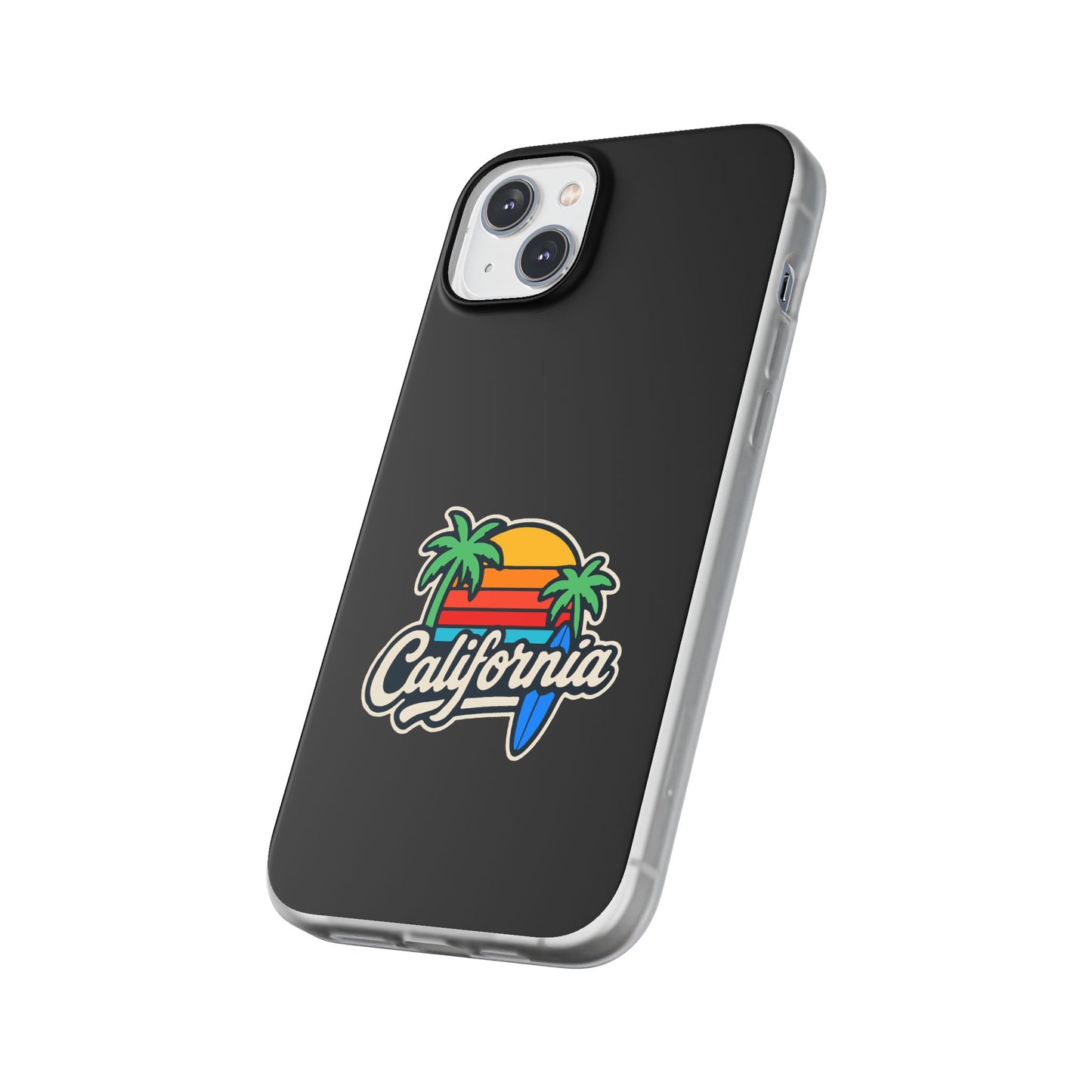 California Sunset Flexi Case, Tropical Phone Cover, Summer Vibe Accessory, Surfer Gift, Personalized Mobile Case