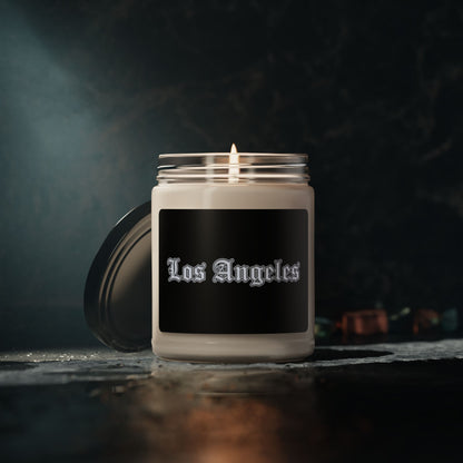 Los Angeles Scented Soy Candle, Custom Candle Gift, Home Decor, Aromatherapy Candle, Candle for Relaxation, Unique Gift Idea - Silver Edition