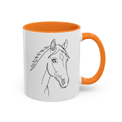 Horse Portrait Sketch - Colorful Mug
