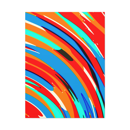 Abstract Rainbow Swirl Arc - Canvas