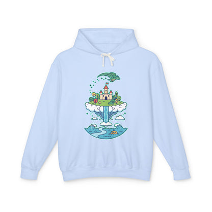 Floating Castle Dragon - Magical Fantasy Island - Hoodie