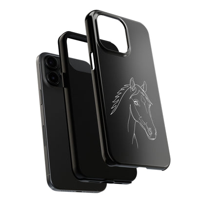 Horse Portrait Sketch - Phone Case