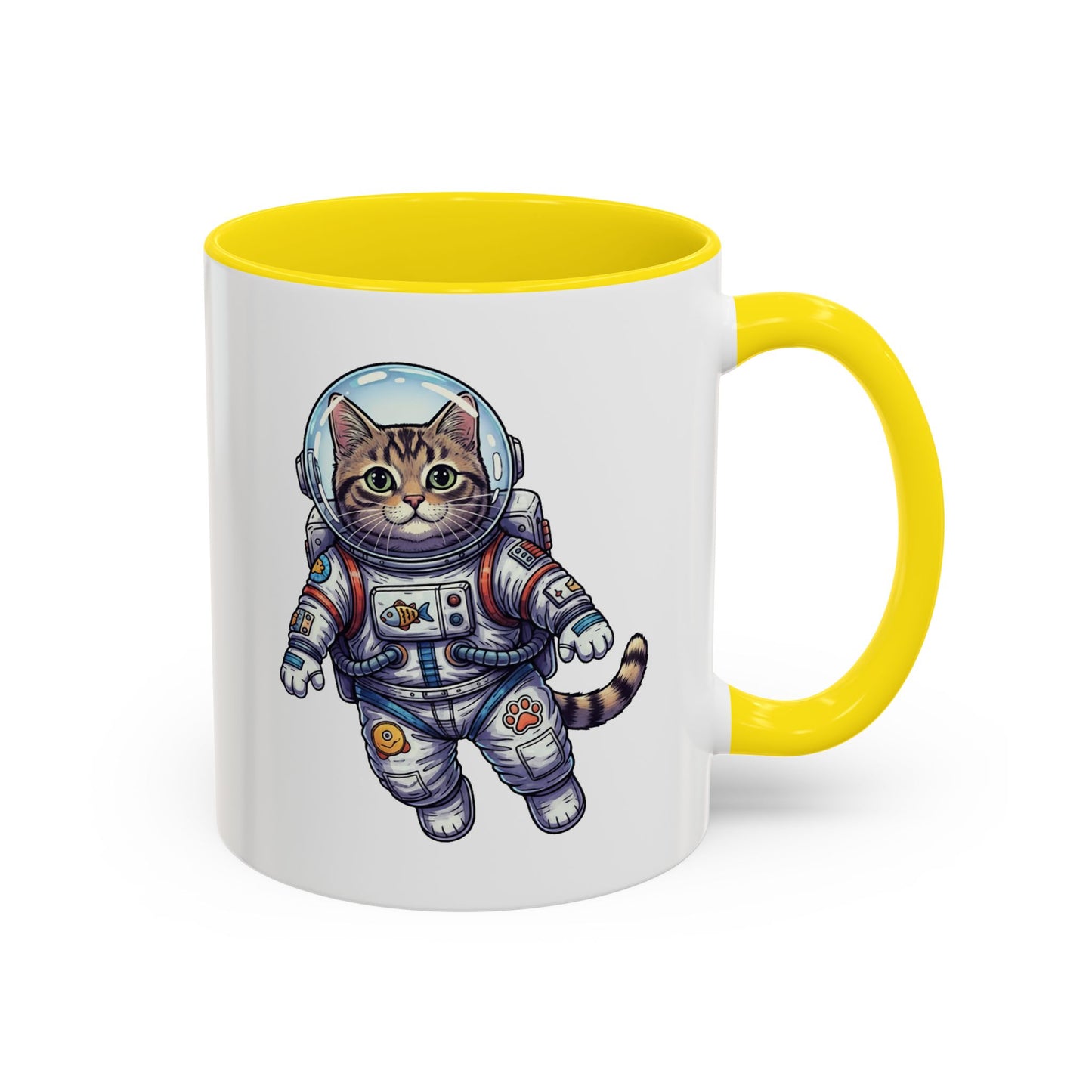 Astronaut Cat - Color Accent Mug