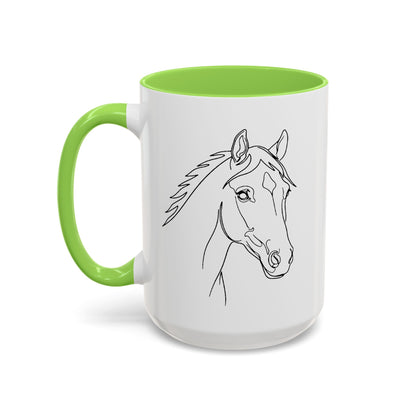 Horse Portrait Sketch - Colorful Mug