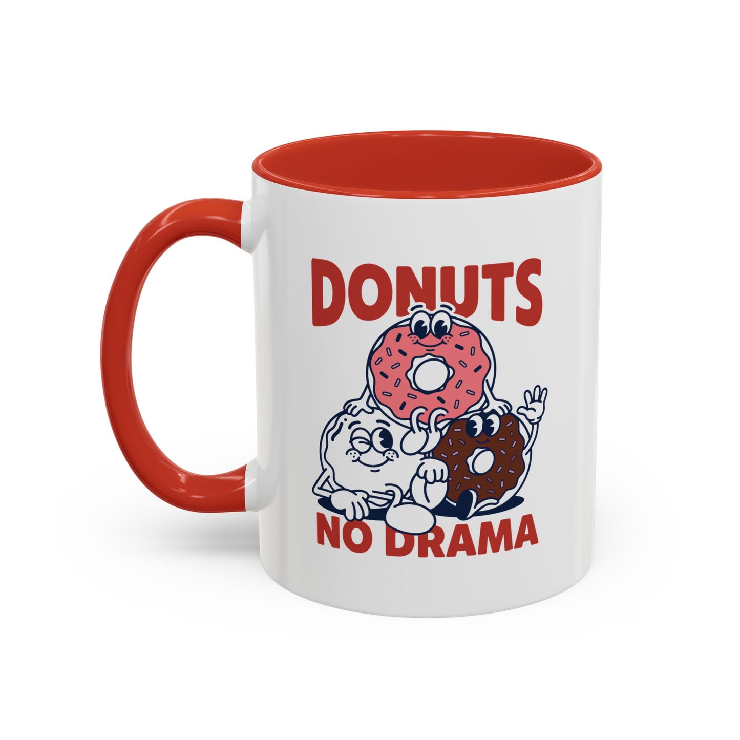 Donuts No Drama - Color Accent Mug