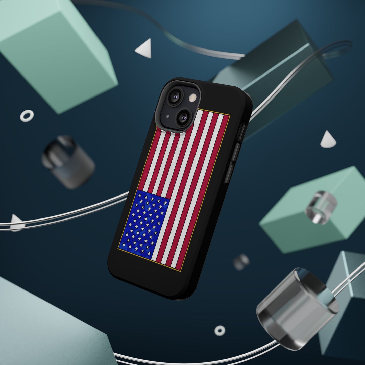 New Glory American Flag (Gold Edge Edition) - Magnetic Phone Case